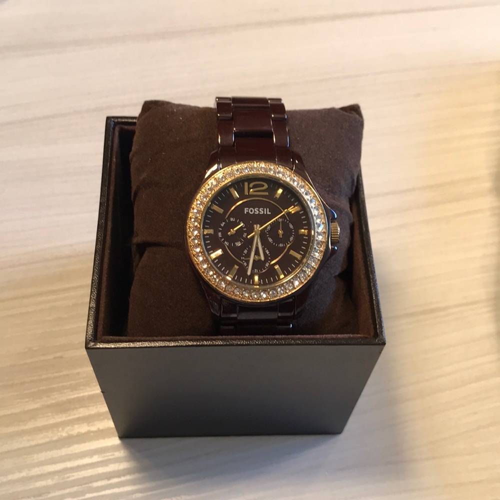 Chocolate Brown Fossil Watch